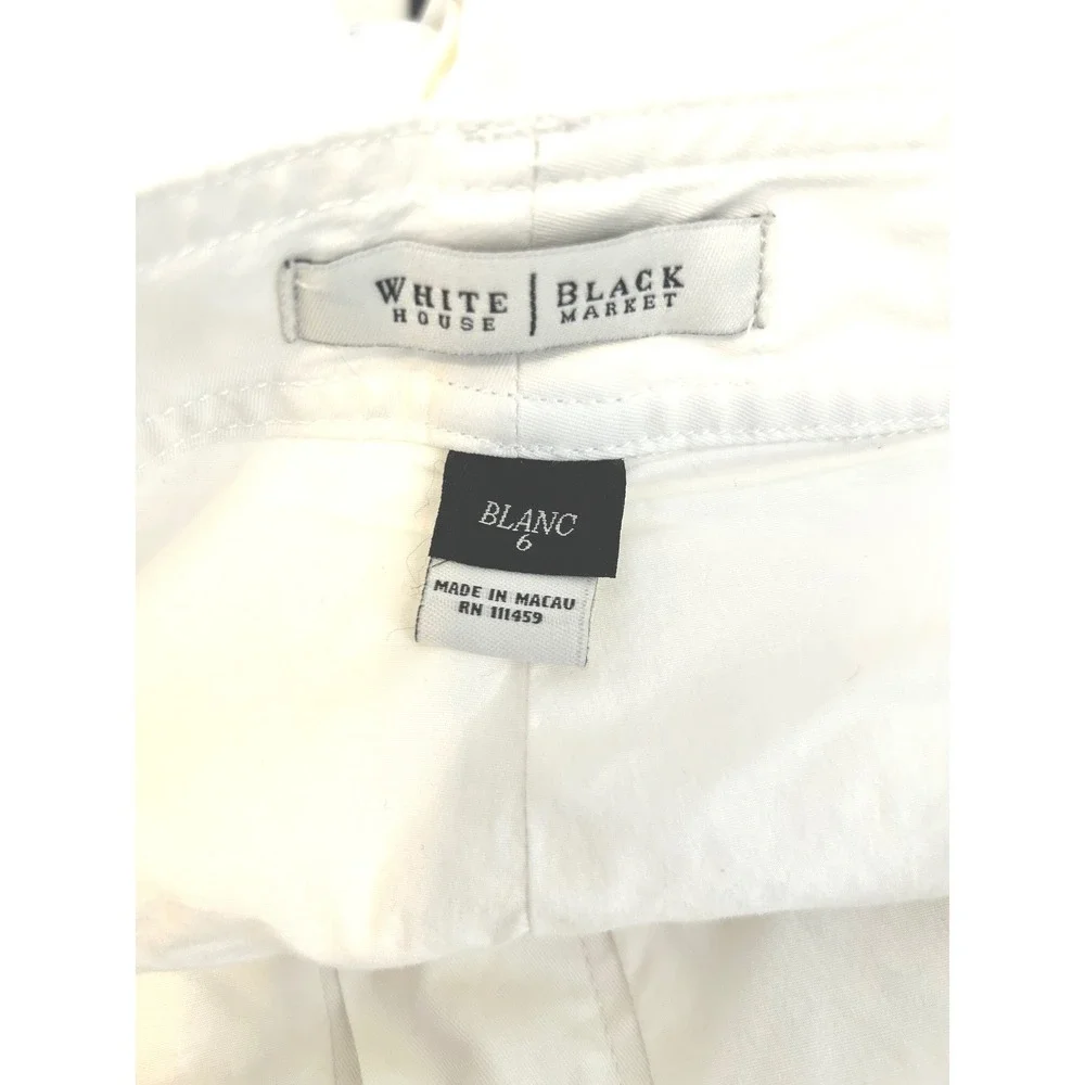 White House Black Market Capri Pants 6 Embroidered Hem